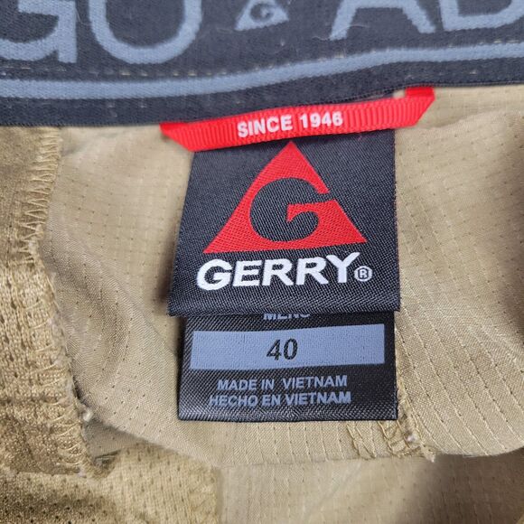Gerry Mens Size 40 Shorts Tan Flat Front Pockets Hiking Outdoors Casual - Picture 4 of 12